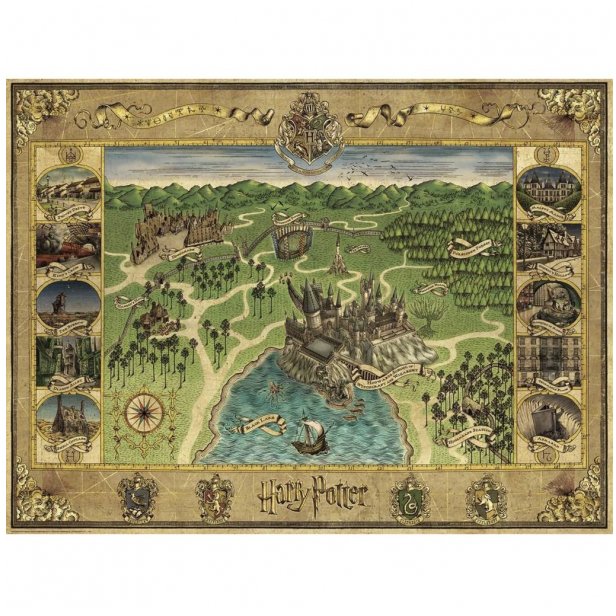 Ravensburger Puzzle Hogwarts Map (1500 pieces)
