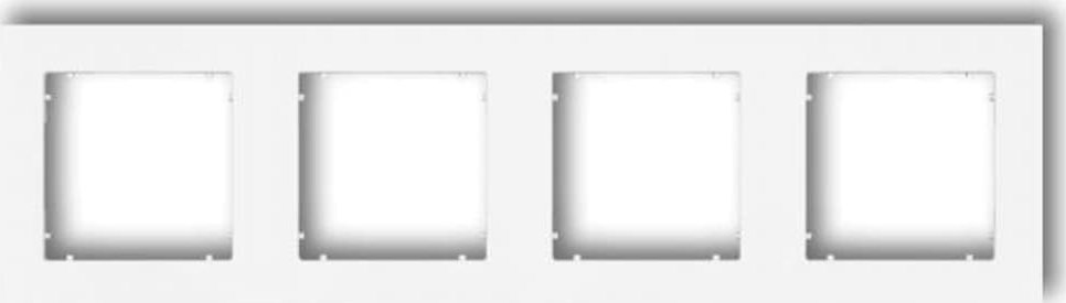 Karlik Ramka uniwersalna poczwórna Karlik Mini 25MR-4 z tworzywa biały mat