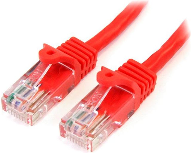 StarTech Patchcord, Cat5e, 1m, czerwony (45PAT1MRD)