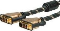 Kabel Roline DVI-D - DVI-D 2m złoty