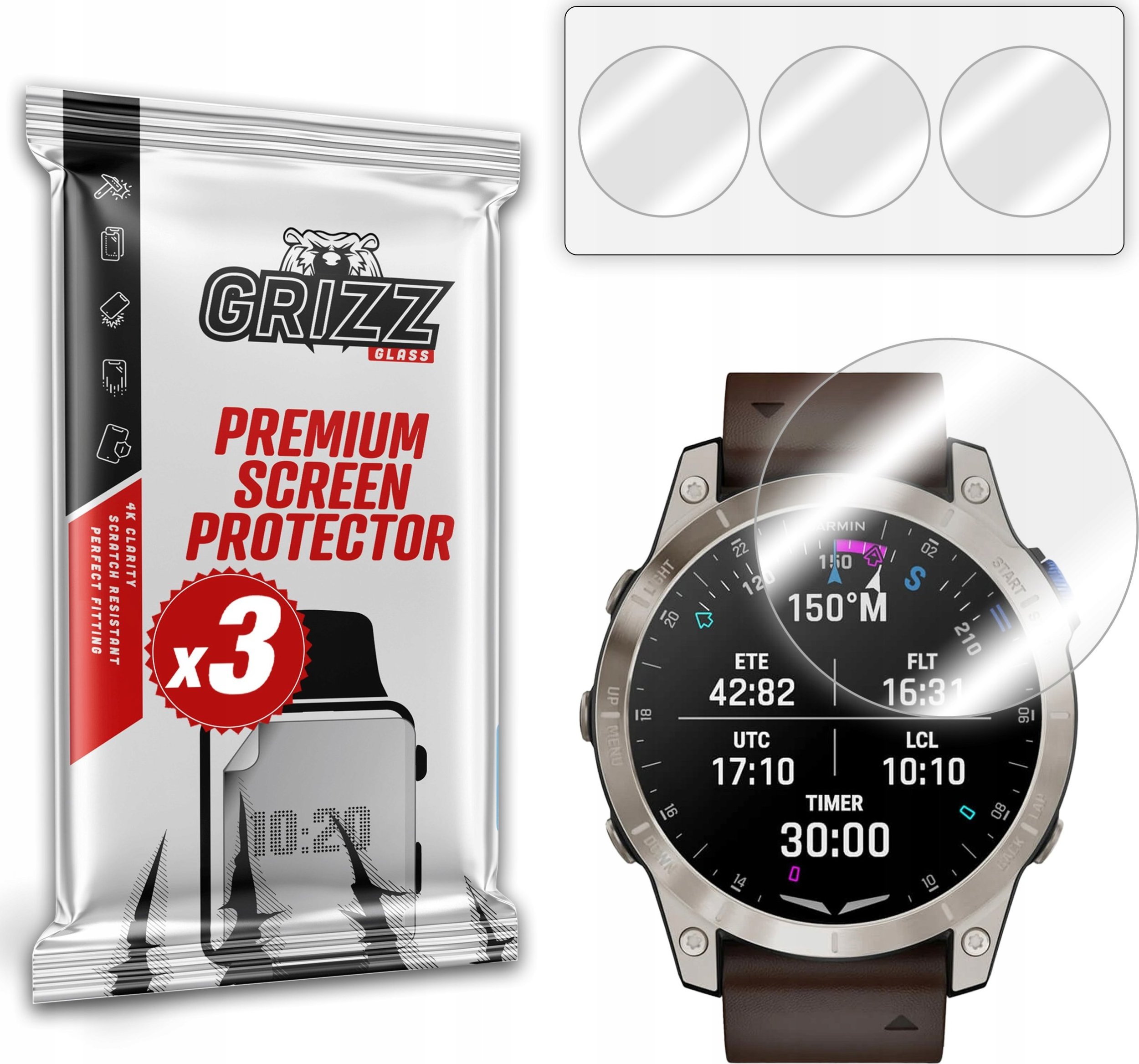 Folia hydrożelowa GrizzGlass Hydrofilm do Garmin D2 Mach 1 Pro 51mm