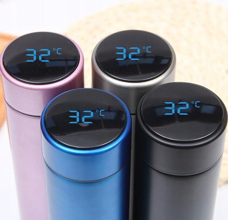 Kubek termiczny termos ze stali nierdzewnej z wyświetlaczem LED