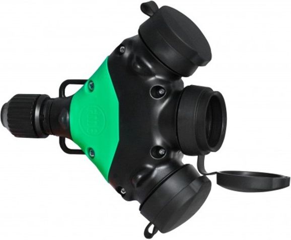 Elektro-Plast Rozgałężnik gumowy 3 gniazda z/u 16A IP44 zielono-czarny 51.233