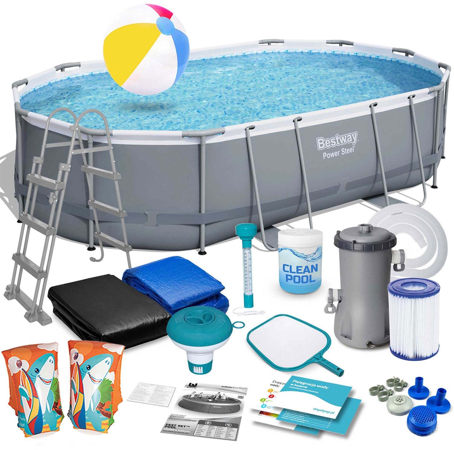 Bestway Basen stelażowy Power Steel 488x305cm 18w1 (56448)