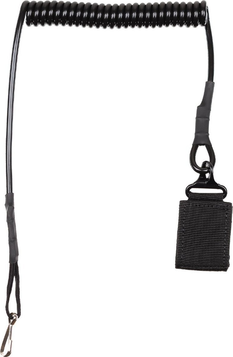 MFH Smycz zabezpieczająca do pistoletu z karabińczykiem czarna
