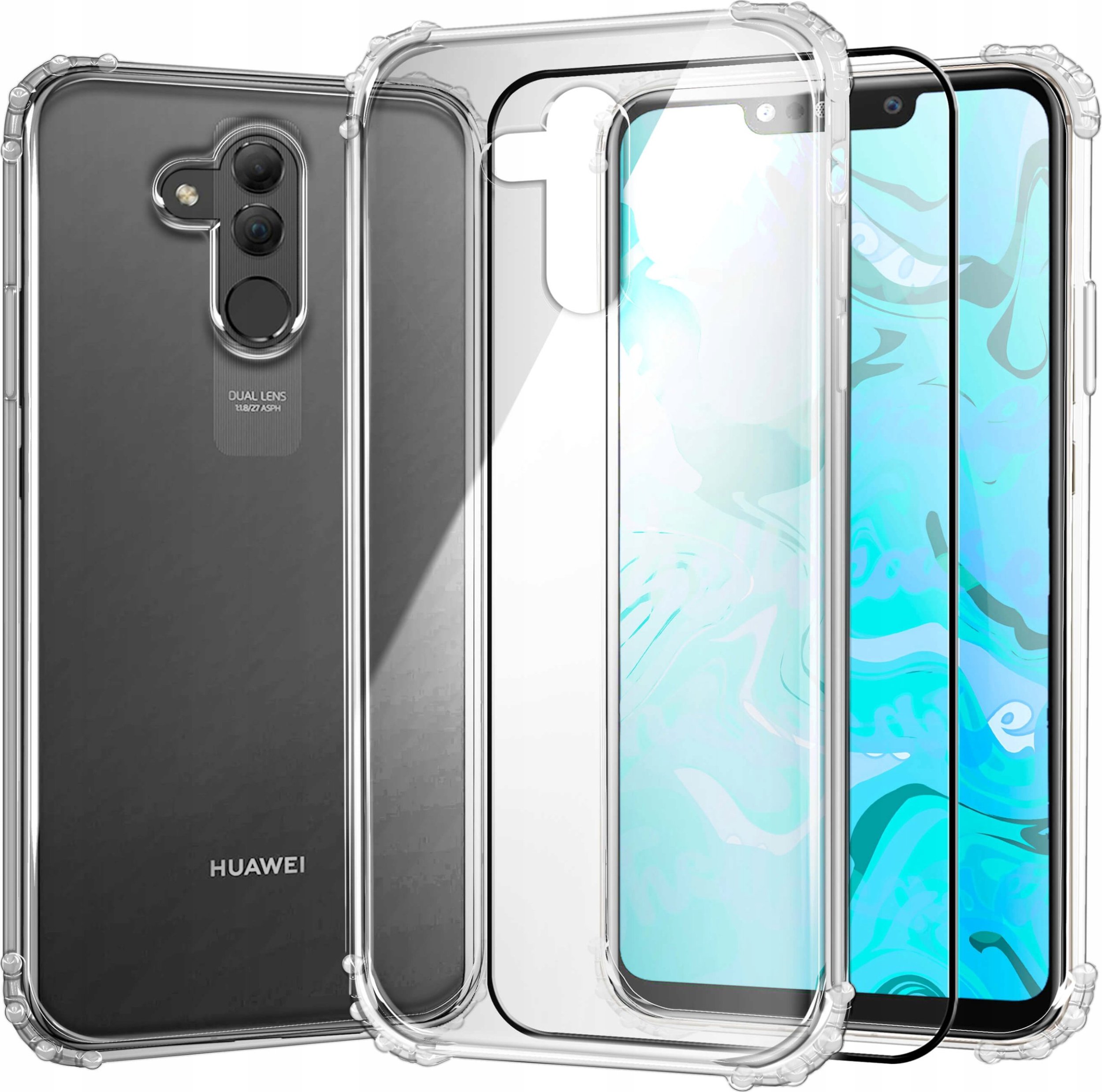 Hello Case Etui Do Huawei Mate 20 Lite (Pancerne, Przezroczyste, Silikonowe) Szkło