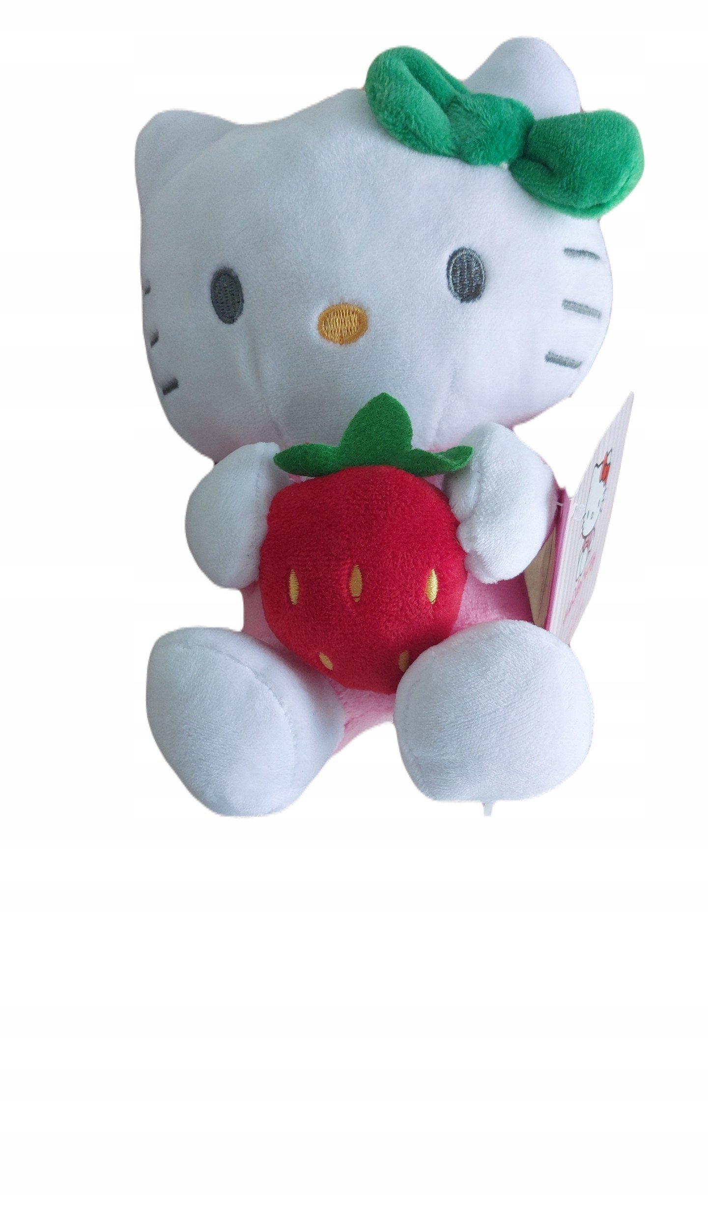 Primark Hello Kitty maskotka pluszowa z truskawką w łapkach 18x13cm
