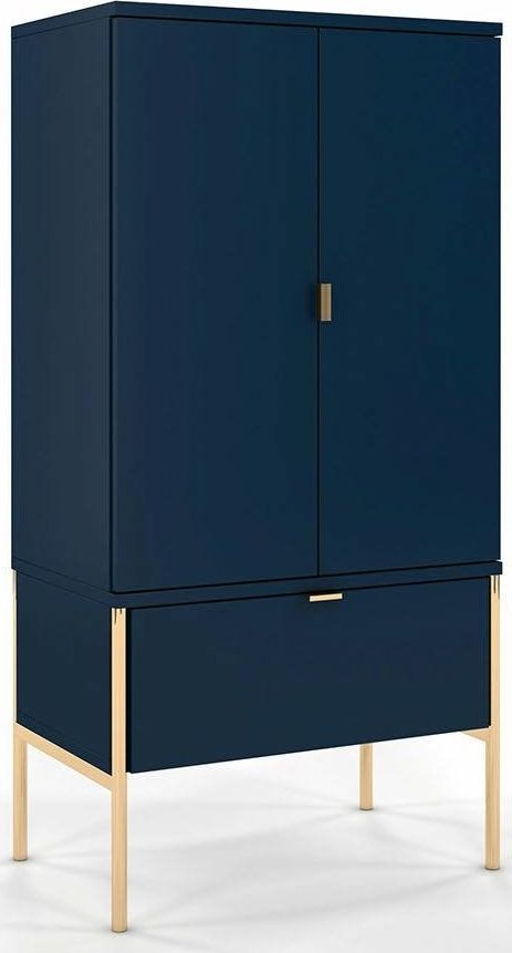 Skandica Komoda POLKA granatowa wysoka z szufladą