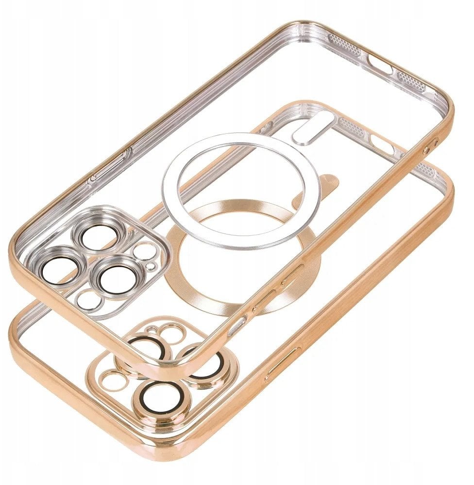Futerał ELECTRO MAG COVER kompatybilny z MagSafe do IPHONE 16e (SE 4 2025) złoty