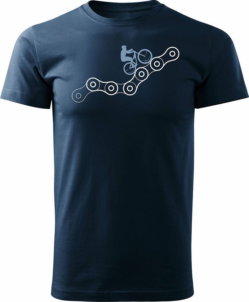 Topslang Koszulka rowerowa na rower z rowerem górskim MTB męska granatowa REGULAR S