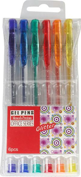 Titanum Długopisy Żelowe Brokatowe