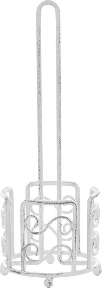 Beliani Metalowy stojak na papier toaletowy biały MANDI!