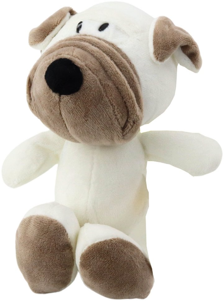 Mała Pluszowa Maskotka Przytulanka Piesek Mops Przyssawka 16cm