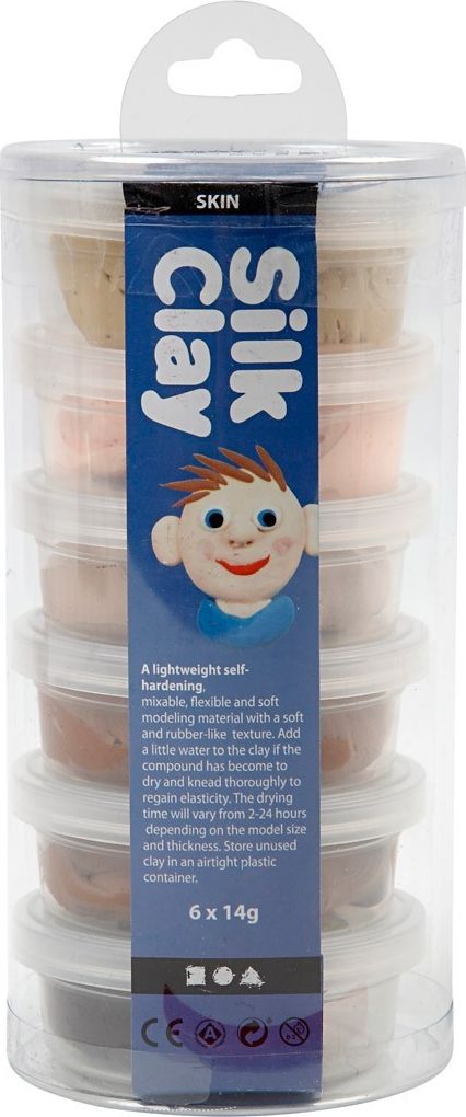 Creativ Company Masa Silk Clay - 6x14g Cieliste i Brązy