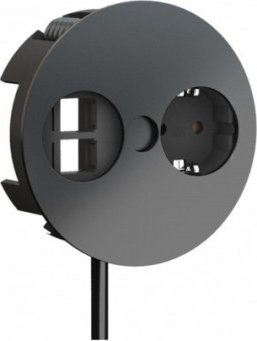 Listwa zasilająca Bachmann BACHMANN TWIST 1x uziemiony styk 2x keystone, złącze GST18, czarne, 0,2 m