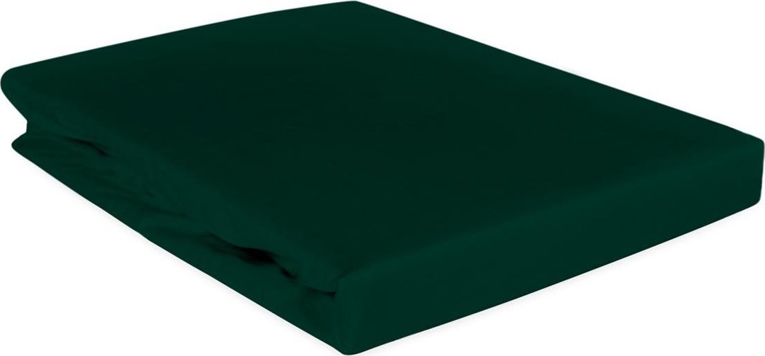 Darymex Prześcieradło satyna bawełniana z gumką zieleń butelkowa 036/180x200