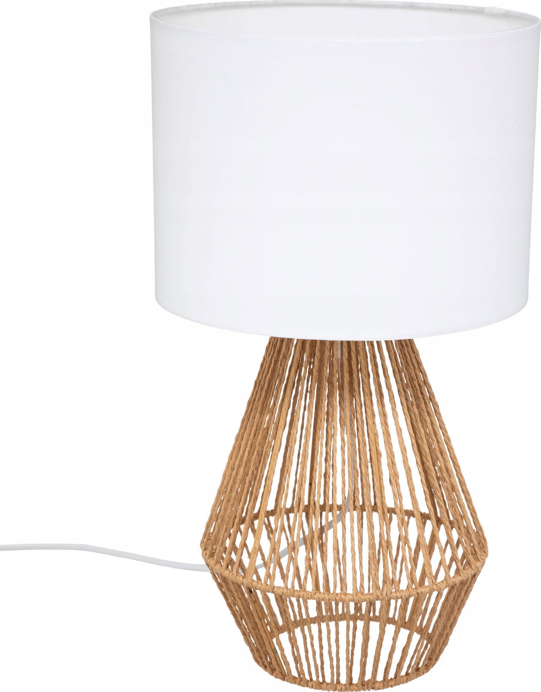 Atmosphera Lampa stołowa LILA, podstawa z plecionki, 40 cm