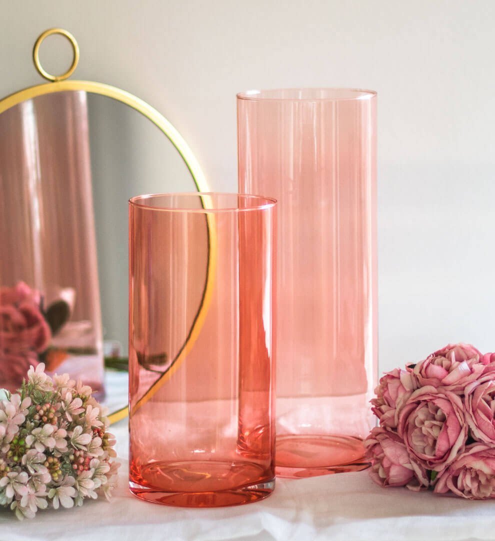 Tajemniczy ogród Wazon tuba łososiowy L