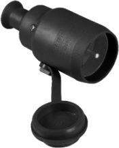 Jonex Gniazdo przenośne z/u 16A 250V IP44 czarne GN-H2 CZ