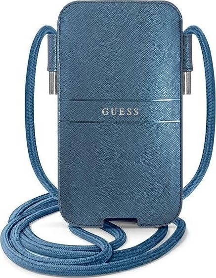 Guess Guess Torebka GUPHLPSASBBL 6,7" niebieski/blue Saffiano Strap