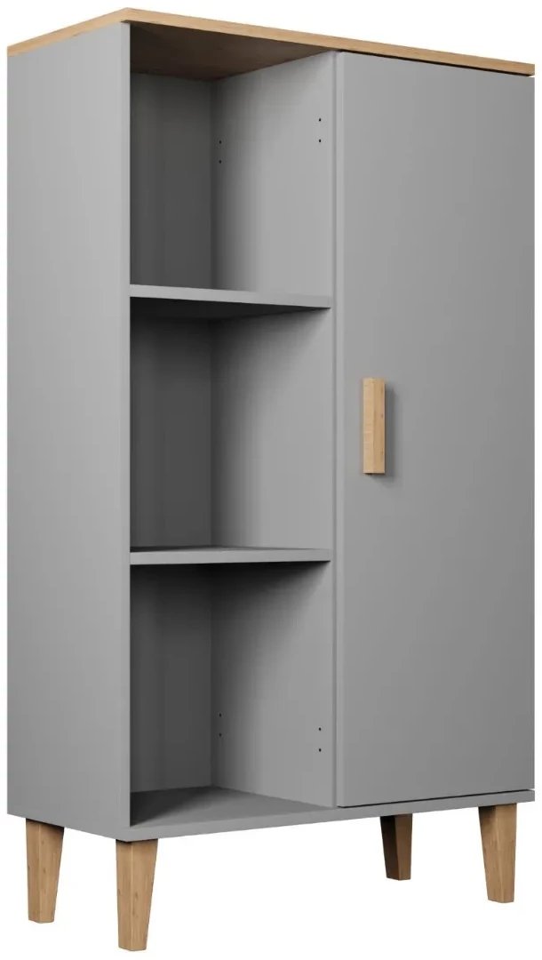 Regał DENVER szary/hikora KOCOT MEBLE