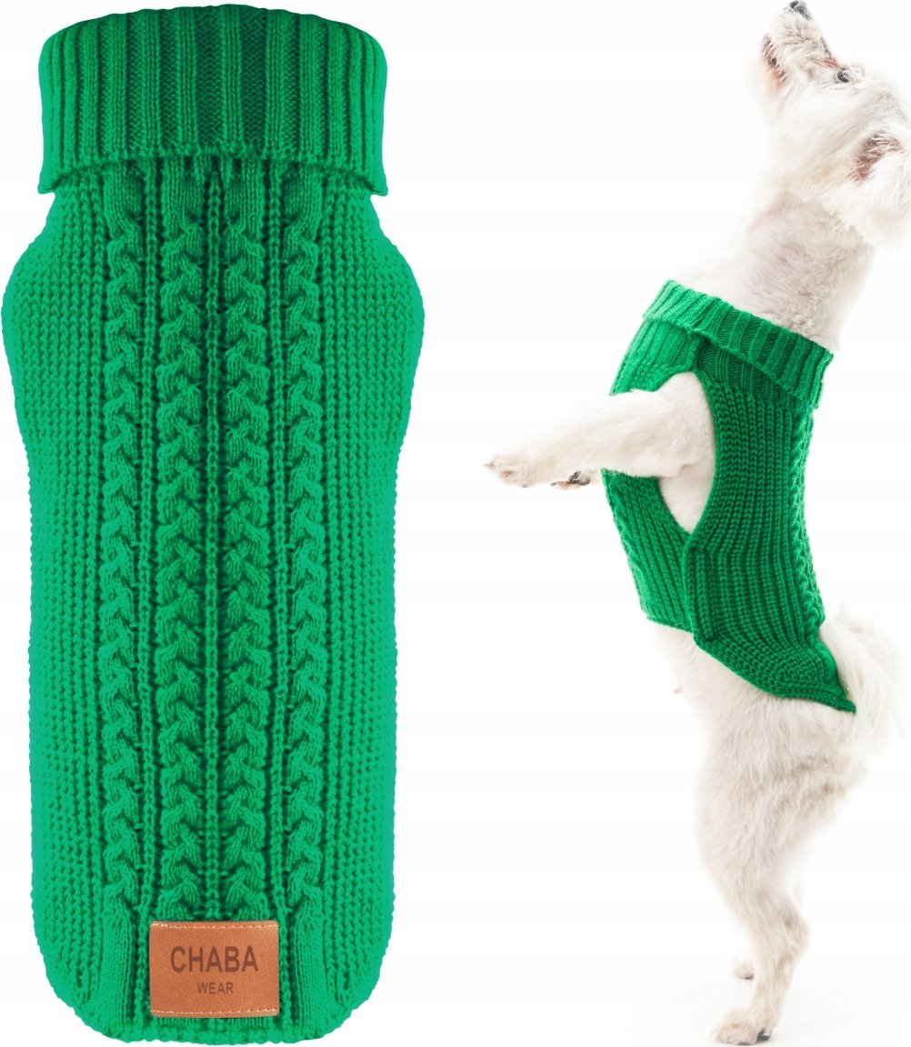 Chaba CHABA SWETEREK Z GOLFEM `S` 26cm ZIELONY