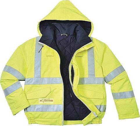 Portwest S773 Kurtka OCIEPLANA, ostrzegawcza, trudnopalna, antystatyczna... - żółty 5XL
