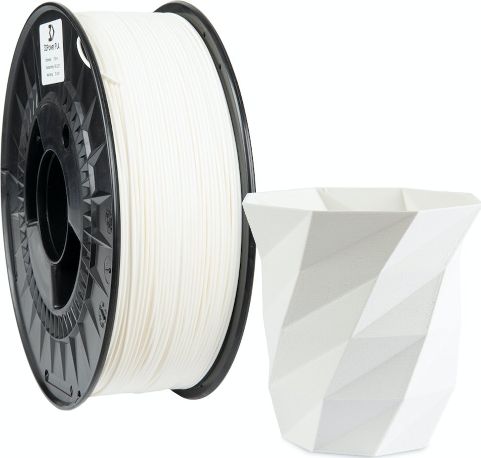3DPower Filament 3DPower PLA MATTE 1.75mm Biały 1kg