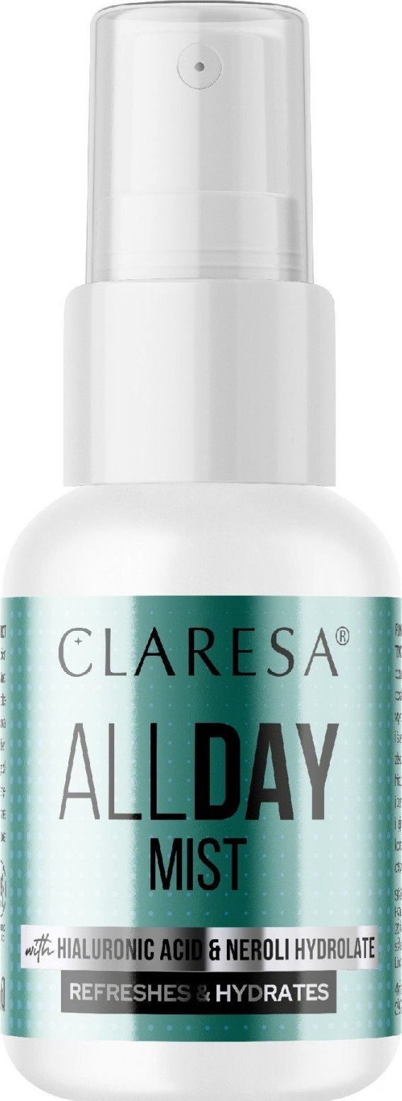 Claresa Nawilżająco-Odświeżająca Mgiełka do twarzy All Day Mist 50 ml