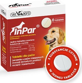 TropiDog VET-AGRO InPar- tabletki odrobaczające dla psa (6 tabl.)