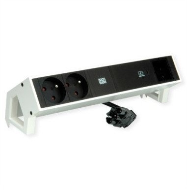 BACHMANN DESK2 2xUTE 1xUSB C 60W 1xCM 0.2m GST18 RAL9010
