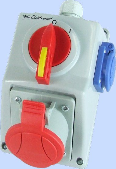 Elektromet Zestaw instalacyjny z rozłącznikiem 32A 5P 400V 1x16A 250V IP54 (974012)