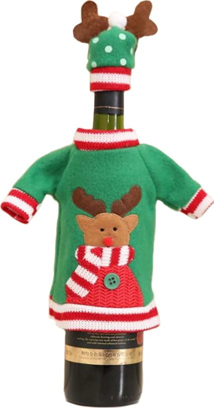 Dekoracja świąteczna pokrowiec na butelkę