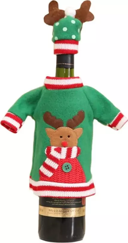 Dekoracja świąteczna pokrowiec na butelkę