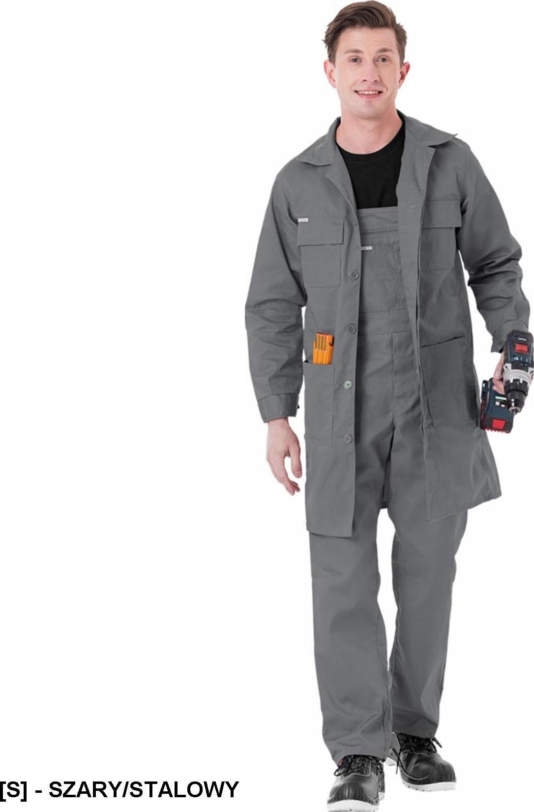 Reis FM - Fartuch ochronny typu Master - szary/stalowy M