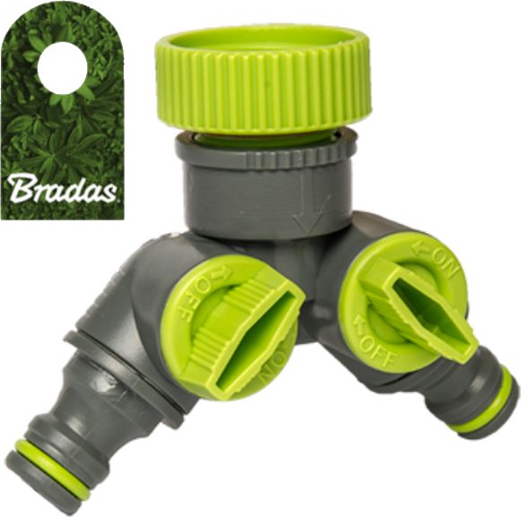 Bradas Trójnik z przyłączem na kran GW 1" i redukcją na 3/4" dwa zawory LIME LINE Bradas 0866