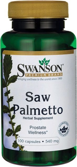 Swanson Swanson - Saw Palmetto (Palma Sabałowa), 540mg, 100 kapsułek