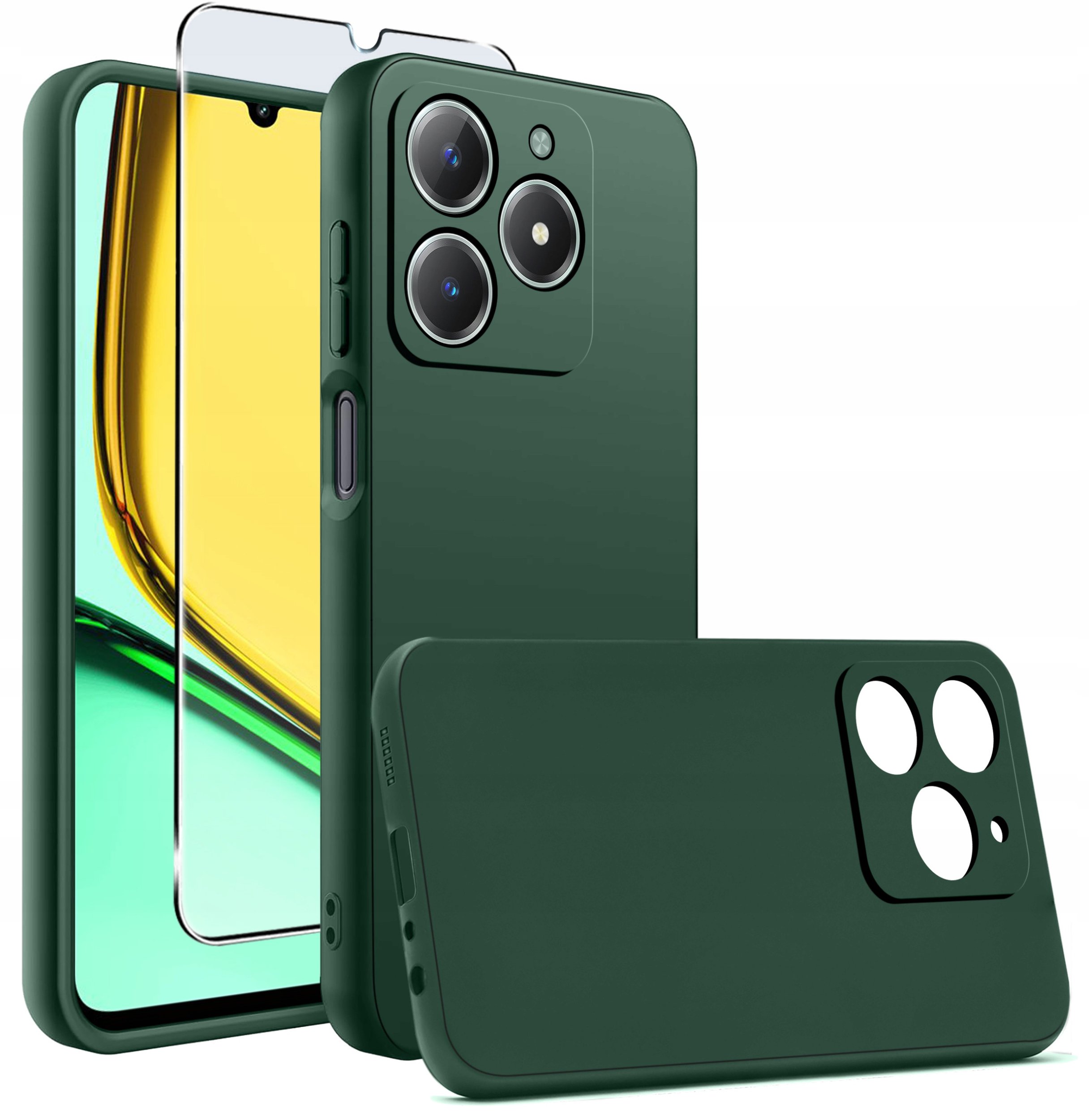 Etui do Realme C61 | C63 CASE SOFT MATT PLECKI MATOWE + SZKŁO OCHRONNE 9H