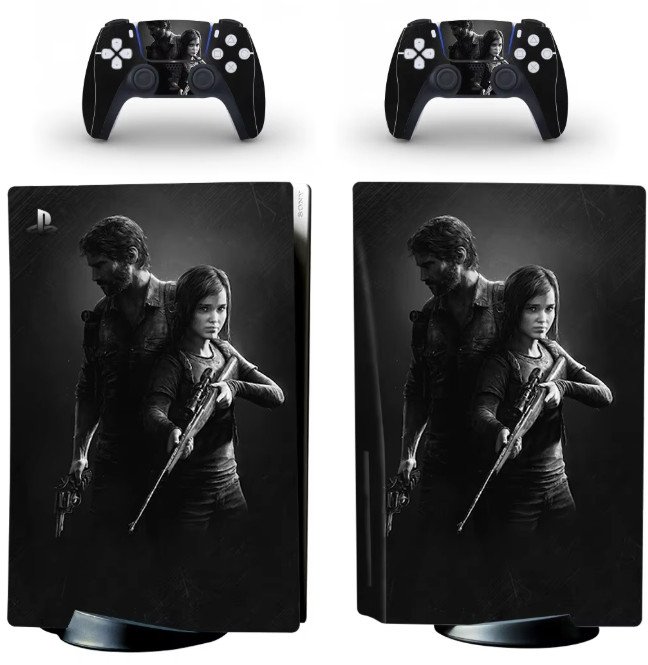 Naklejki Naklejka Skórki na PlayStation 5 oraz Pady Motyw The Last of Us