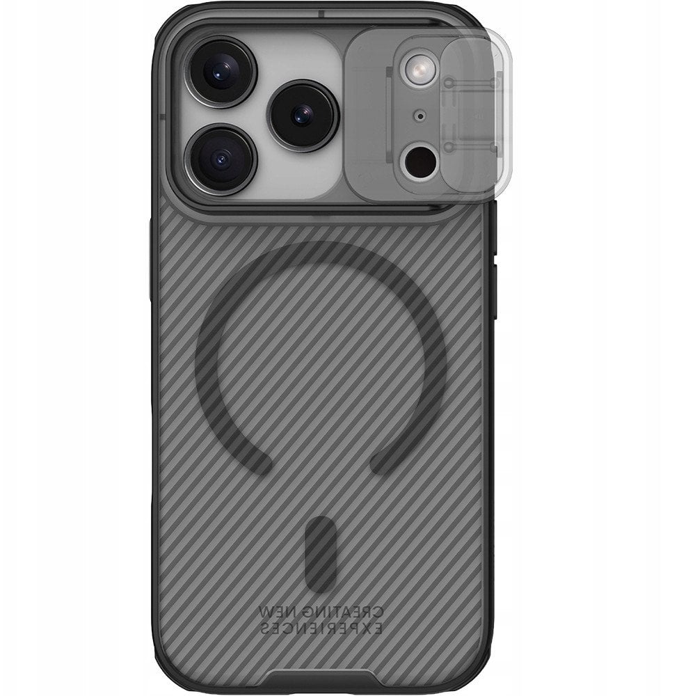 Etui Nillkin CamShield Pro Magnetic Case do Apple iPhone 17 Pro półprzezroczyste czarne