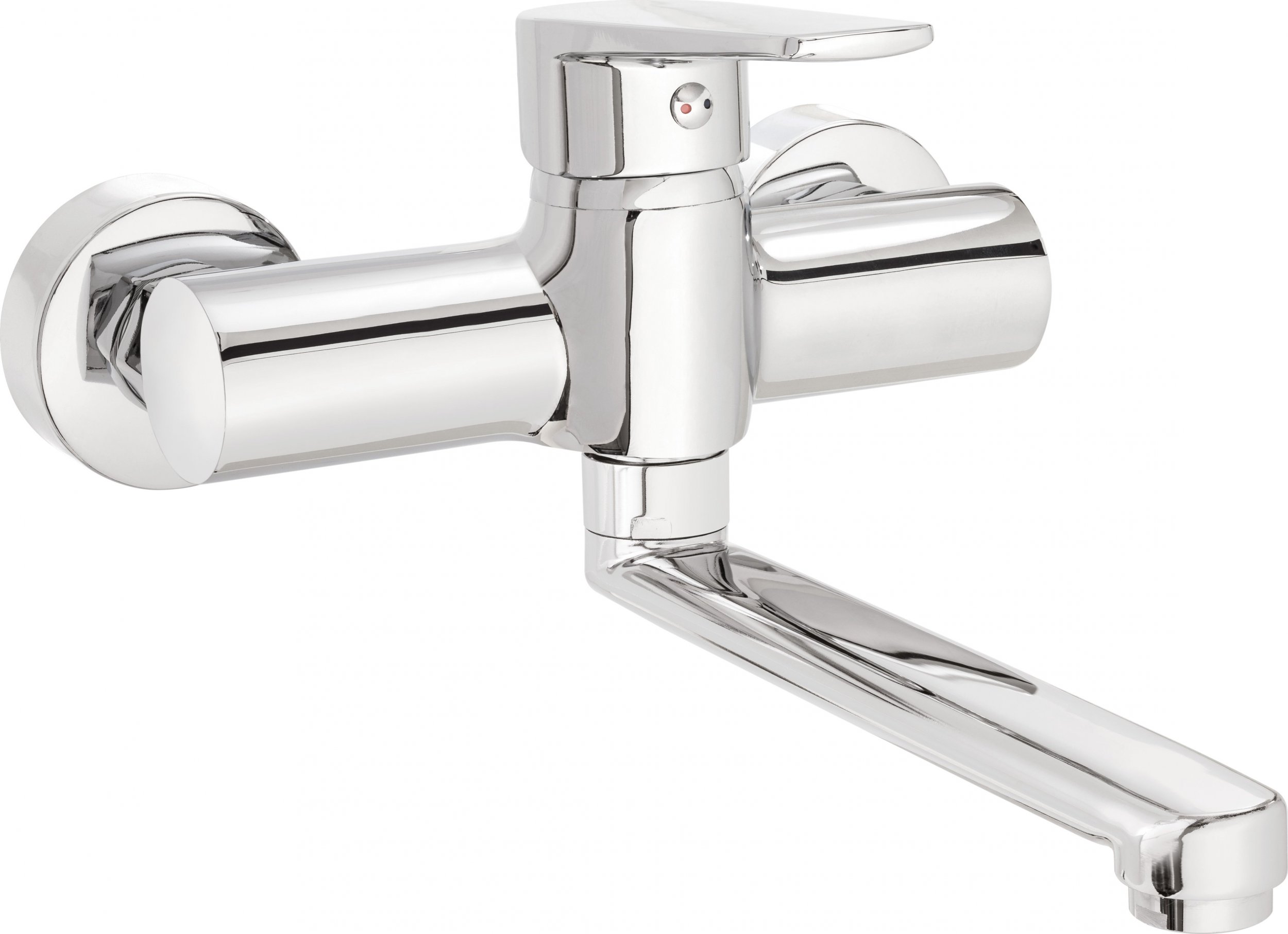 Bateria umywalkowa Deante Tubo ścienna chrom (BUT 050M)