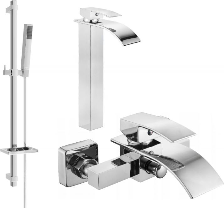 Mexen Mexen Aries DQ77 zestaw wannowy, chrom - 744813DQ77-00