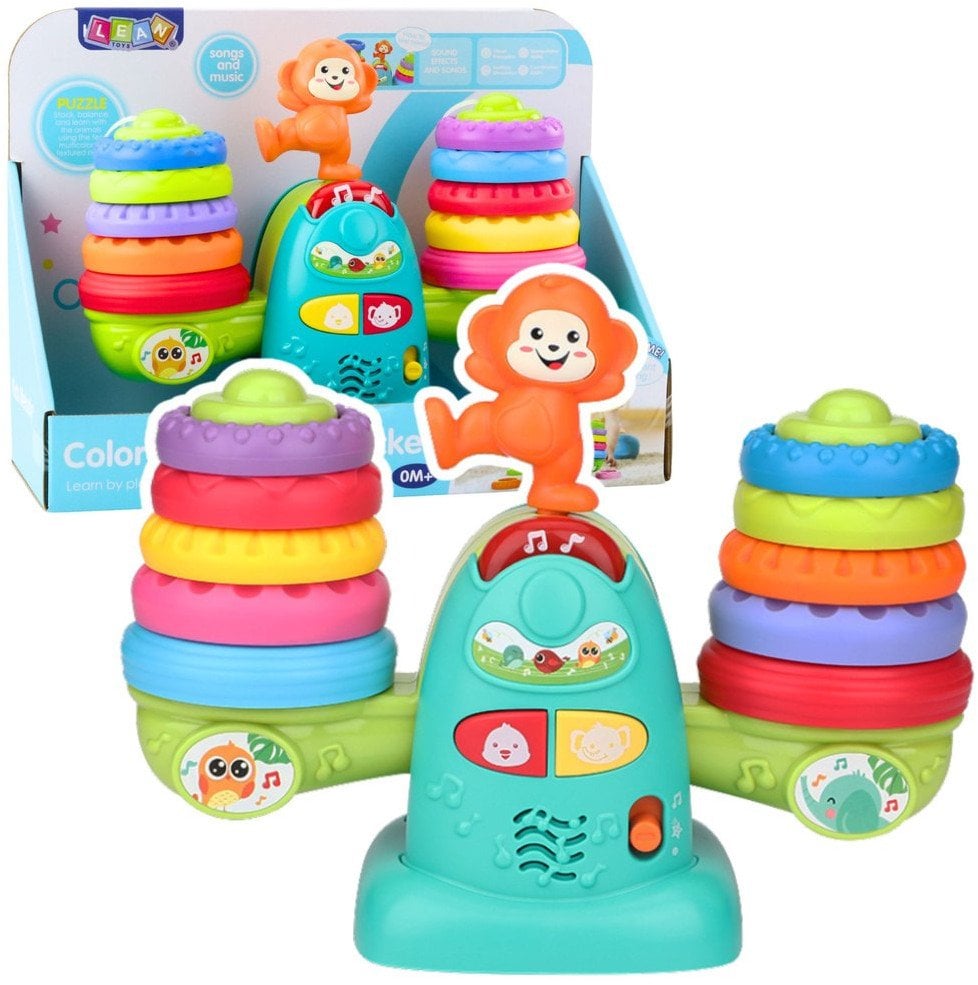 Waga Interaktywna Edukacyjna Dla Malucha Klocki Dźwięki Melodie Małpka