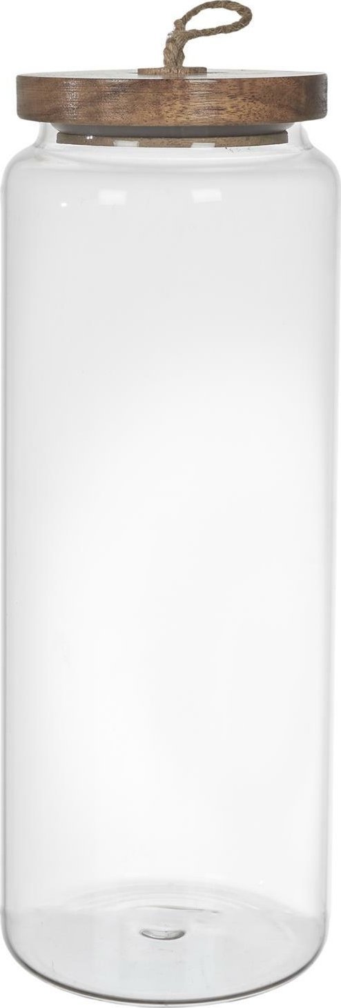 Intesi INTESI SŁOIK SZKLANY Z POKRYWKĄ Z AKACJI 27,5 CM