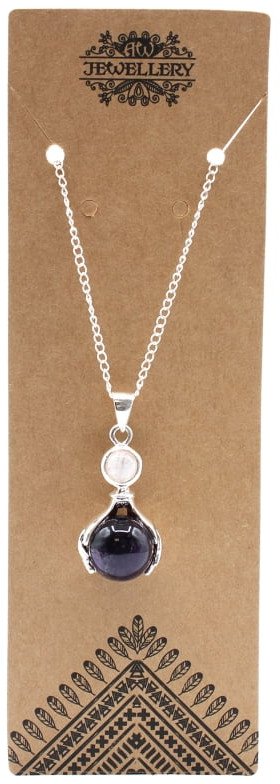 Wisiorek z kulą - Ametyst