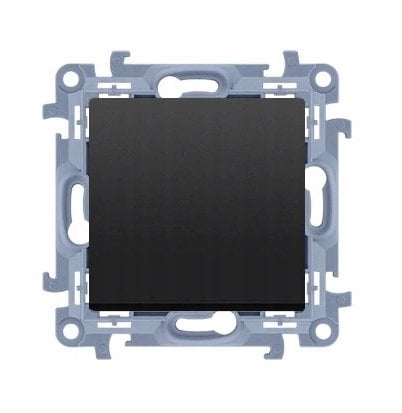 Simon 10 Przycisk bez piktogramu (moduł) 10AX, 250V, szybkozłącza, czarny mat CP1C.01/49