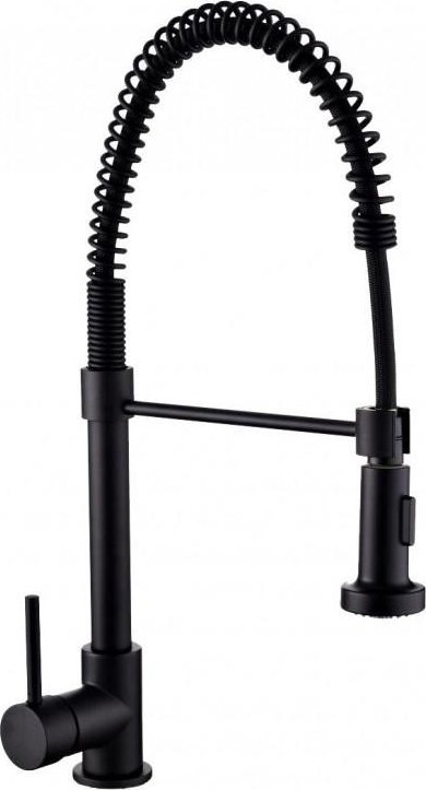 Bateria kuchenna PREHNIT Bateria zlewozmywakowa sprężyna wysoka czarna