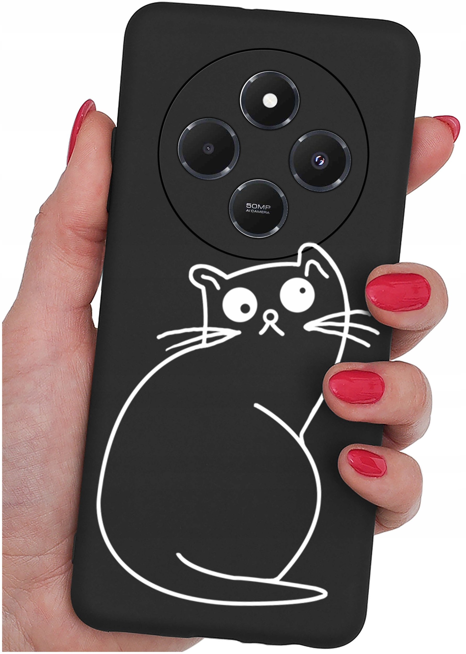 Etui do Xiaomi Redmi 14C WZORY |SILIKONOWE MATT CASE + SZKŁO 9H