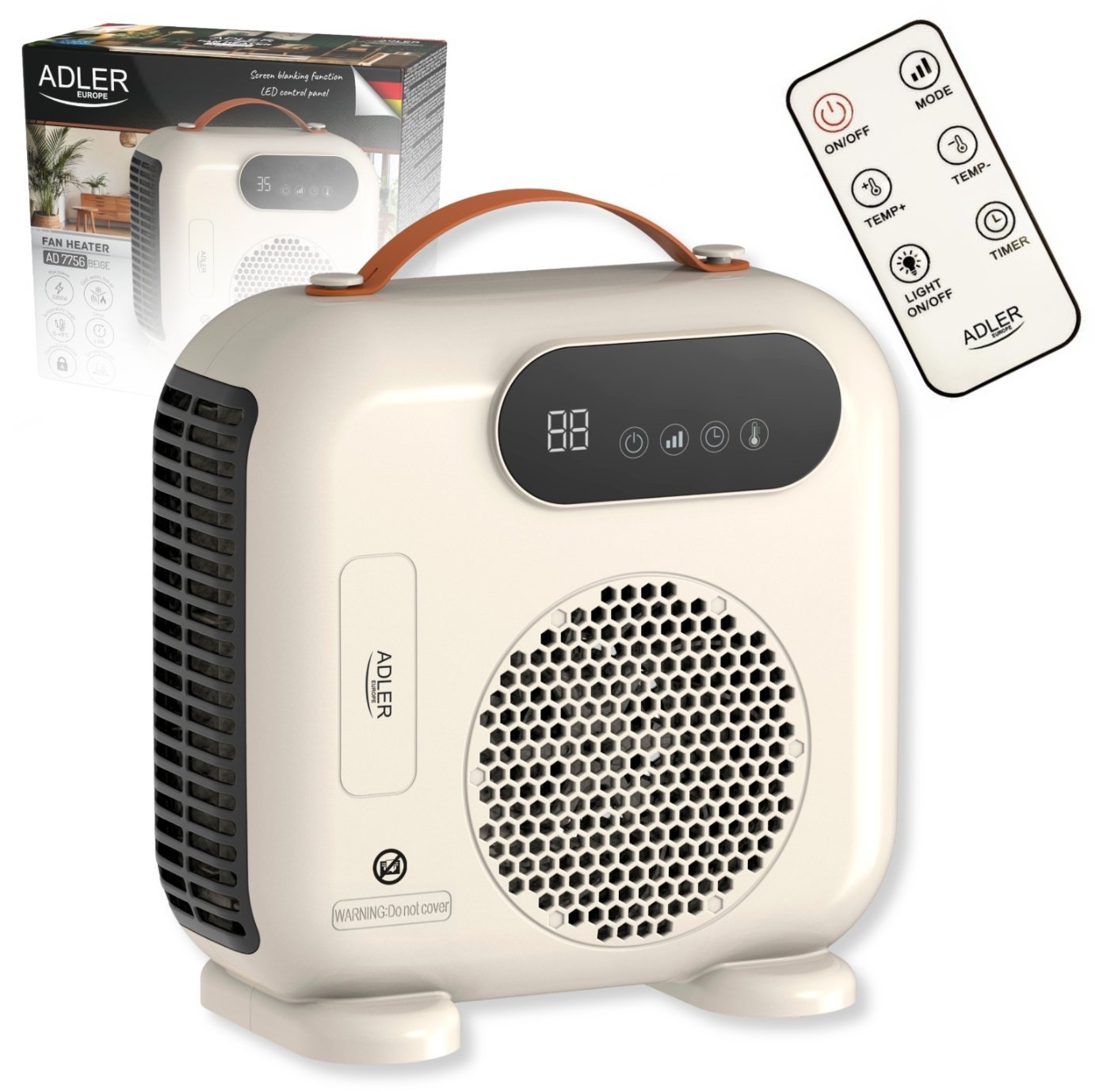 AD 7756 Termowentylator led z pilotem