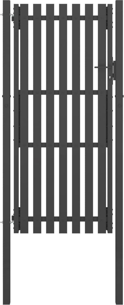 vidaXL Furtka ogrodzeniowa, stalowa, 1 x 2,5 m, antracytowa